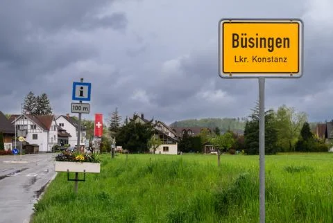 The german enclave of Busingen Stock Photos