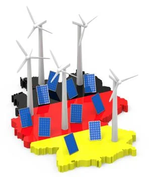 German energy transition Stock Illustration