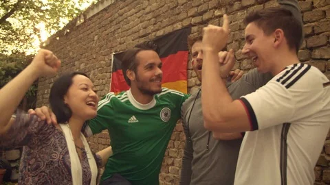 German Fans celebrating Stock Footage 102941971