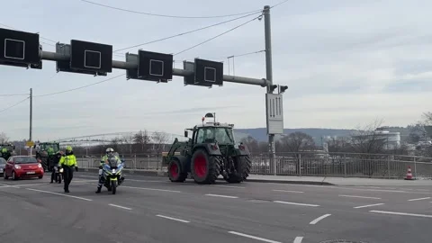 German farmers loud protesting against reforms Stock Footage 263338133