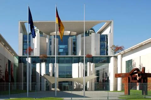 German Federal Chancellery in Berlin - Germany. Stock Photos