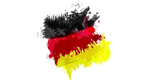 German flag abstract paint splatters grunge art 스톡 동영상 338384696