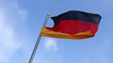 German flag against sky Video stock 150656284