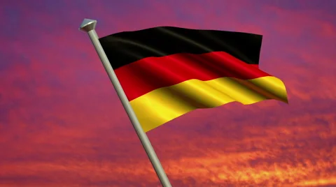 German Flag Animation   - 4K Resolution Ultra HD Stockbeeldmateriaal 41709037