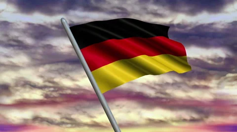 German Flag Animation   - 4K Resolution Ultra HD Vídeo Stock 41709193