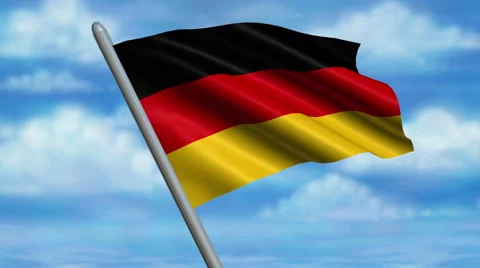 German Flag Animation Vídeo Stock 40099643