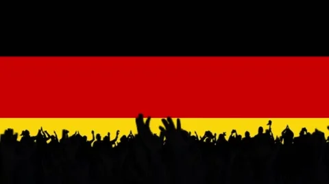 German flag background with people Stock Footage 62858887