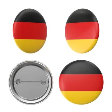 German flag badges button pins with national colors Stock Illustration