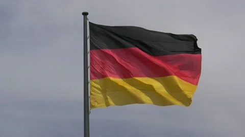 German Flag - Berlin, Germany 스톡 동영상 25853080