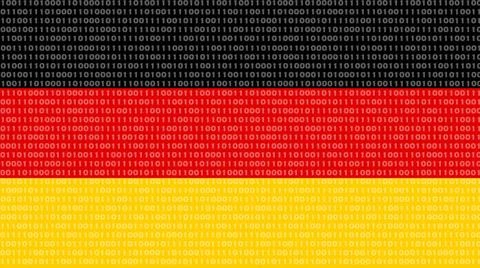 German flag with binary code overlay german flag with binary code overlay ... 스톡 사진