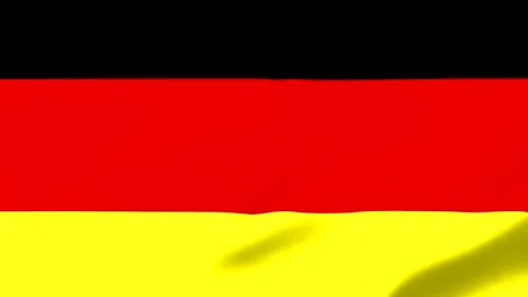 German flag with black red and yellow horizontal stripes 库存影片 343574053