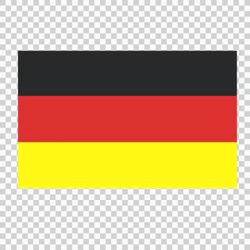 German flag with black red and yellow horizontal stripes. Illustrazione stock