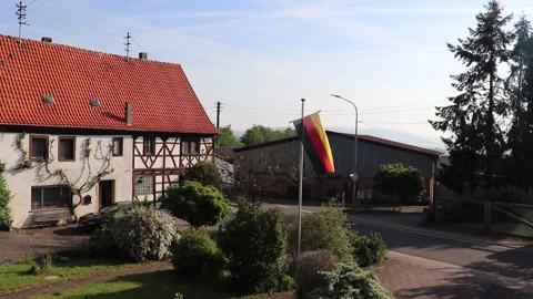 German flag blowing in the wind Video stock 147979222