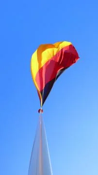 German flag blue sky cloudless airflow wind airy Stock Photos