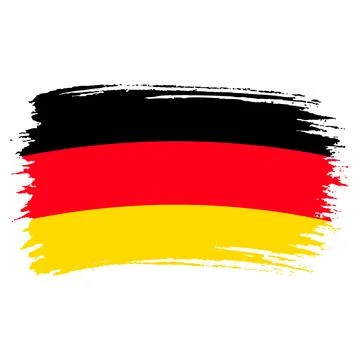 German flag brushstroke texture horizontal bands black red gold Stock Illustration