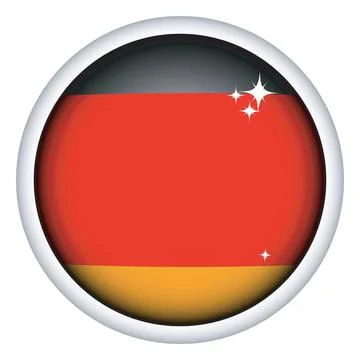 German flag button German sphere flag button, isolated vector on white Cop... 스톡 사진