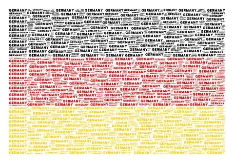 German Flag Collage of Germany Text Icons Illustrazione stock