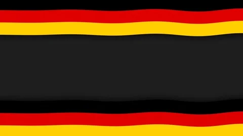 German Flag Colors Wavy Border Motion Background Frame with Copy Space. Stock Footage 344557255