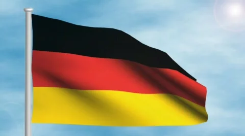 German flag - digital animation Stock Footage 116253