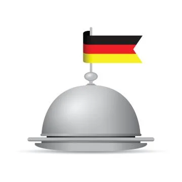 German flag dinner platter Stock Illustration