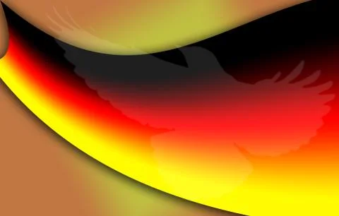 German Flag with a eagle Illustrazione stock