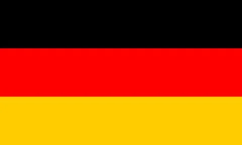 German flag, flat layout, vector illustration Illustrazione stock