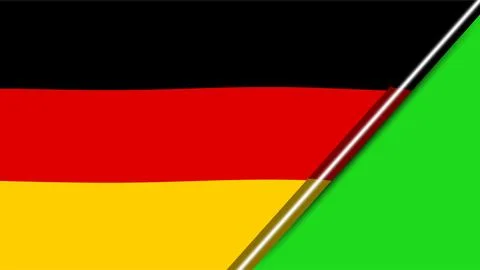 German flag with green screen chroma key background for video editing and c.. Ilustración de archivo