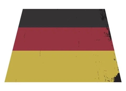 German Flag Grunged Stock Illustration