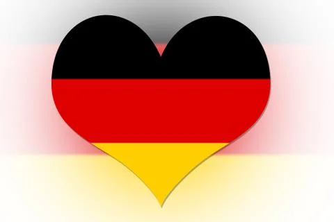 German flag heart Stock Illustration