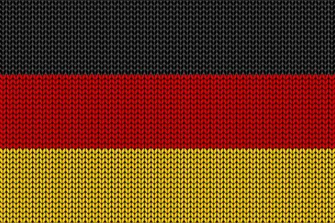 German flag in knitting pattern Illustrazione stock