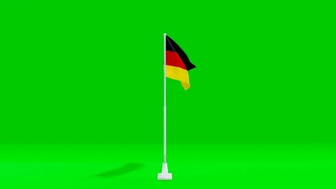 German Flag Looping Animation on Green Screen Stock Footage 320828199