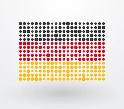 German flag made ??up of dots Stock Illustration