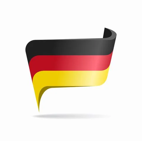 German flag map pointer layout. Vector illustration. Illustrazione stock