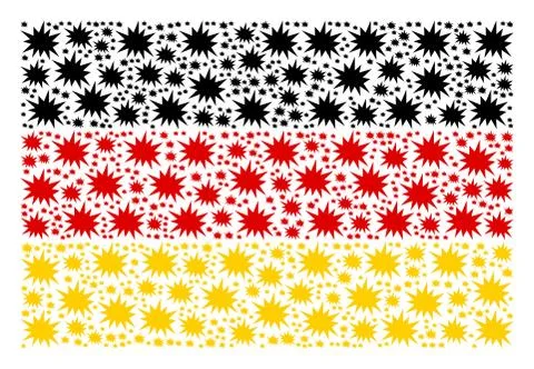 German Flag Pattern of Bang Items Stock Illustration
