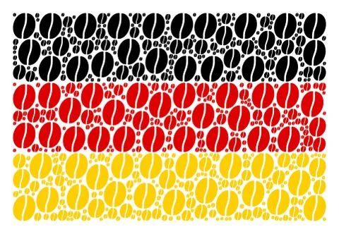 German Flag Pattern of Coffee Bean Icons Stock Illustration