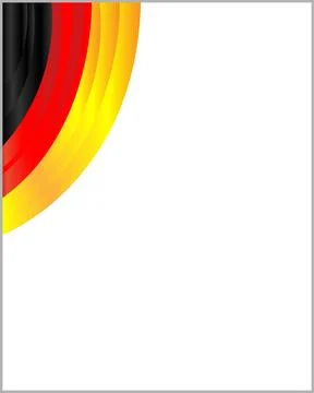 German flag ribbon corner wave blank design template Stock Illustration