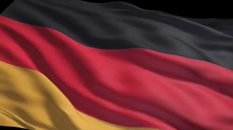 German flag ripple Video stock 8854036