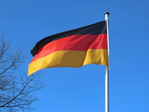 German flag in spring Stock Photos