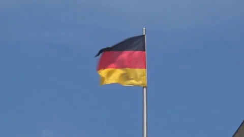 German flag, time lapse Stock Footage 92093780
