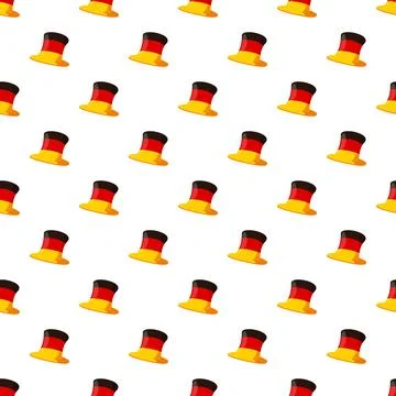German flag top hats seamless pattern background 스톡 일러스트