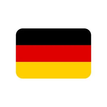 German flag vector icon on white background Stock Illustration
