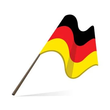 German flag, vector illustration Stock Illustration