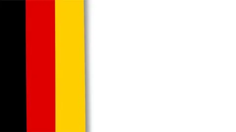 German flag vertical border template with copy space on white background fo.. Illustrazione stock