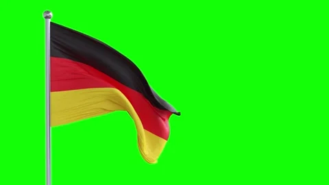 German flag waving 3d green background 動画素材 317701683