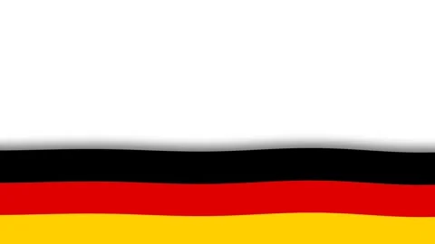 German Flag Waving Banner Lower Third Graphic on White Background. Stock Footage 344557161