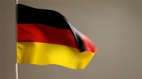 German flag waving Stock Footage 758797