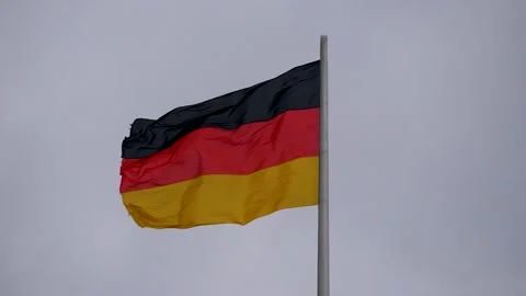 German flag waving Video stock 132355508
