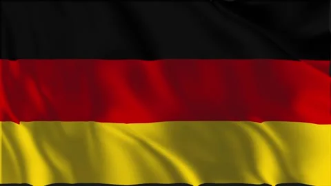 German flag waving slowly Stock Footage 336265351