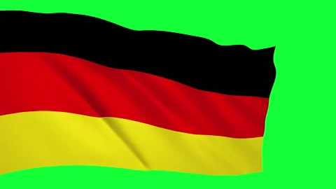 German flag waving in the wind animation Stock Footage 171558145