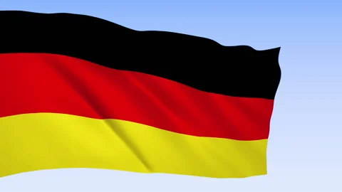 German flag waving in the wind animation Stock Footage 171558185